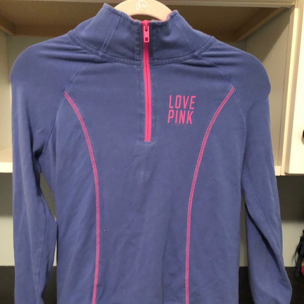VICTORIAS SECRET “PINK” QUARTER ZIP PULLOVER